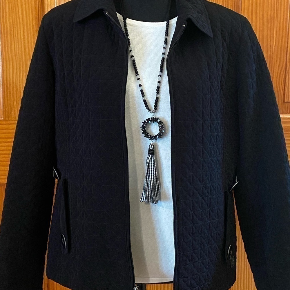 Women's Campera MaxG Jacket Black Quilted Pockets Size Large